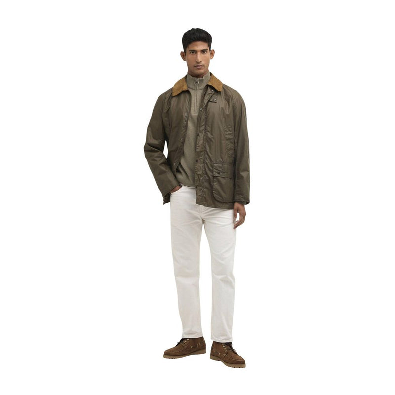 Barbour Lightweight Ashby Wax Green Cotton Jacket for Men