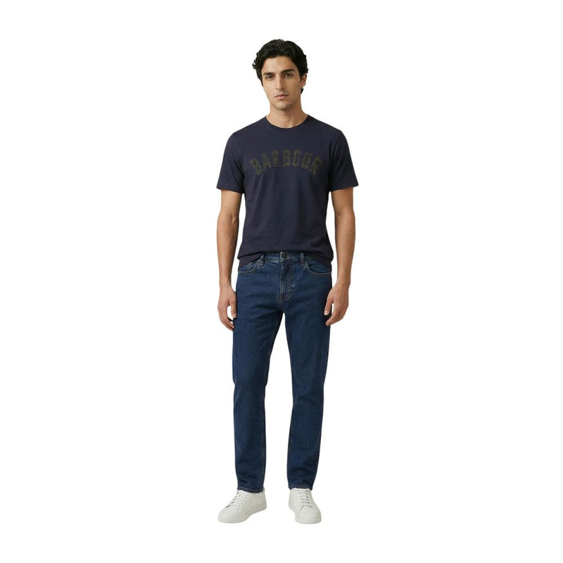 Barbour Berwick Tartan Blue Cotton T-Shirt for Men