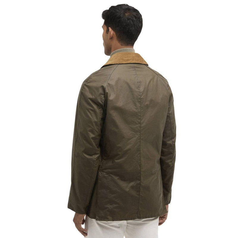 Barbour Lightweight Ashby Wax Green Cotton Jacket for Men