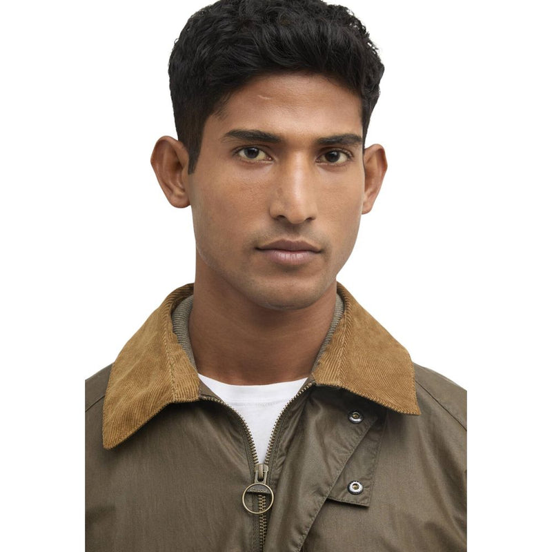 Barbour Lightweight Ashby Wax Green Cotton Jacket for Men