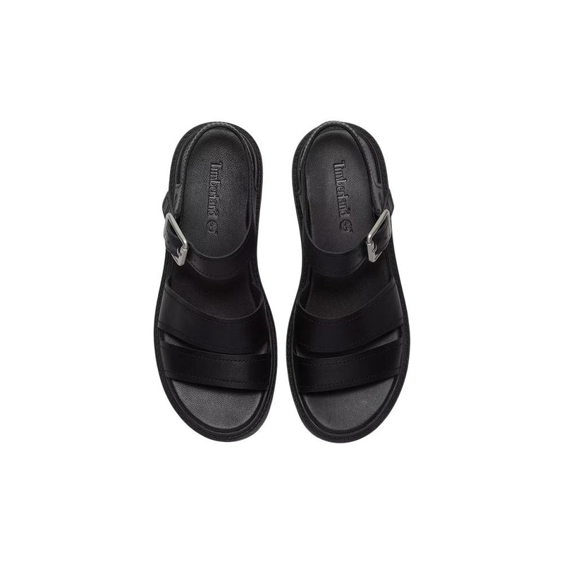 Timberland Women's Black Leather Platform Sandals