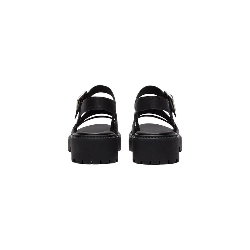 Timberland Women's Black Leather Platform Sandals