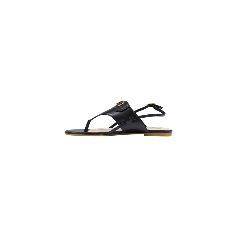 Liu Jo Black Leather Flat Sandals - Sandy 10 SA6131P0102