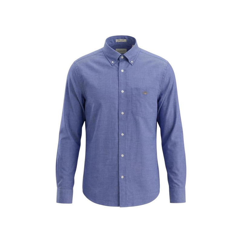 Gant Blue Cotton Dress Shirt for Men - Timeless Elegance