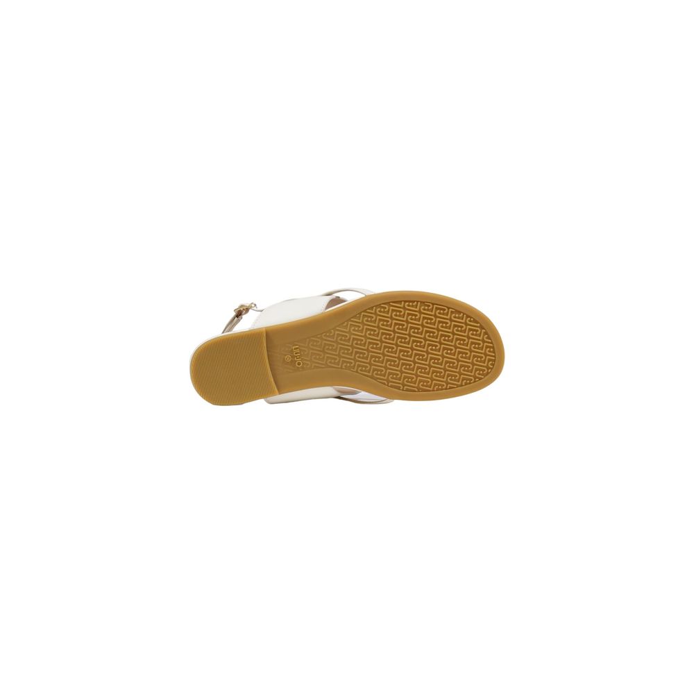 Liu Jo White Leather Flat Sandals