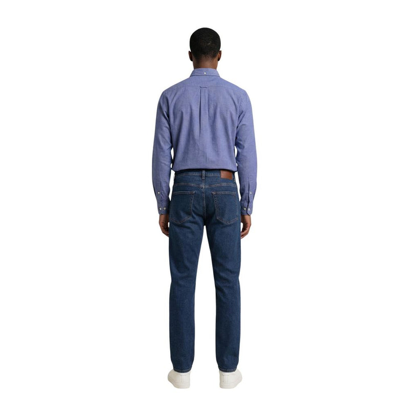 Gant Blue Cotton Dress Shirt for Men - Timeless Elegance