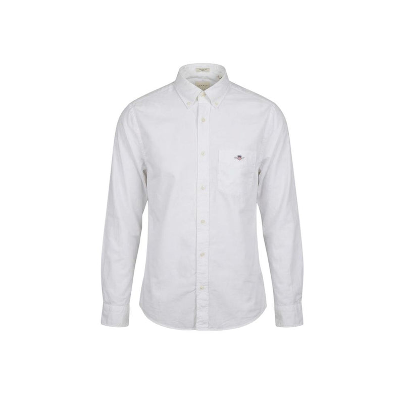 Gant White Cotton Dress Shirt for Men - Timeless Elegance