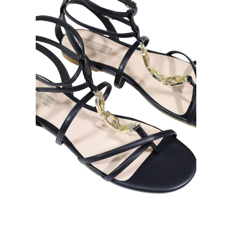 Liu Jo Black Polyethylene Flat Sandals for Women