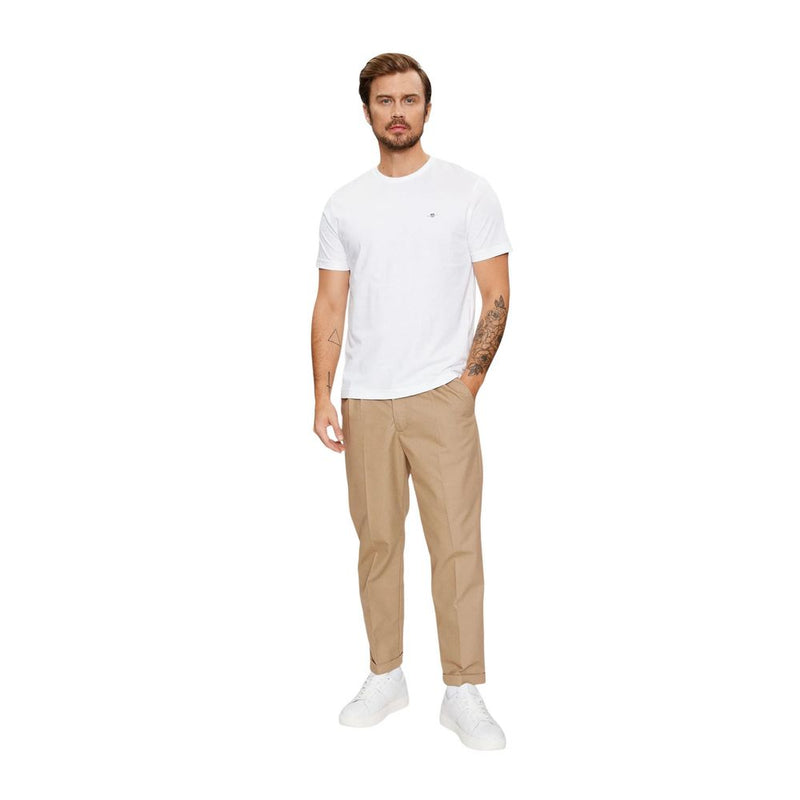 Gant White Cotton T-Shirt for Men - Regular Fit