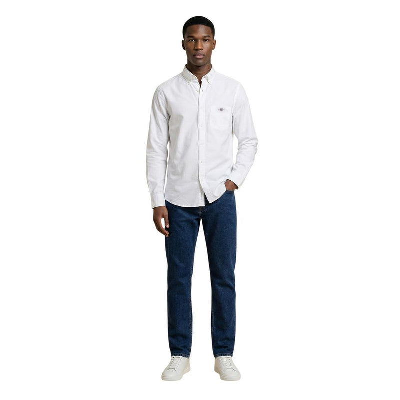 Gant White Cotton Dress Shirt for Men - Timeless Elegance
