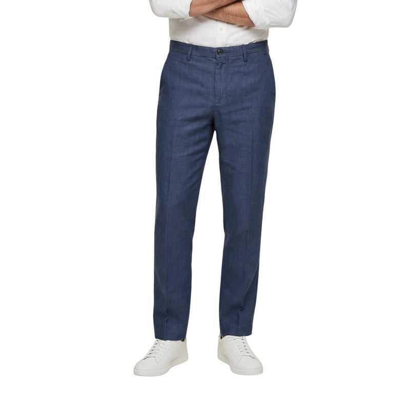 Borghese PSE579GR Blue Linen Casual Pants for Men