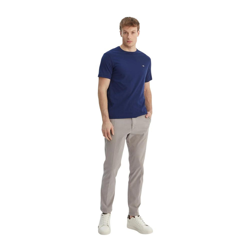 Gant Blue Cotton T-Shirt - Regular Fit for Men