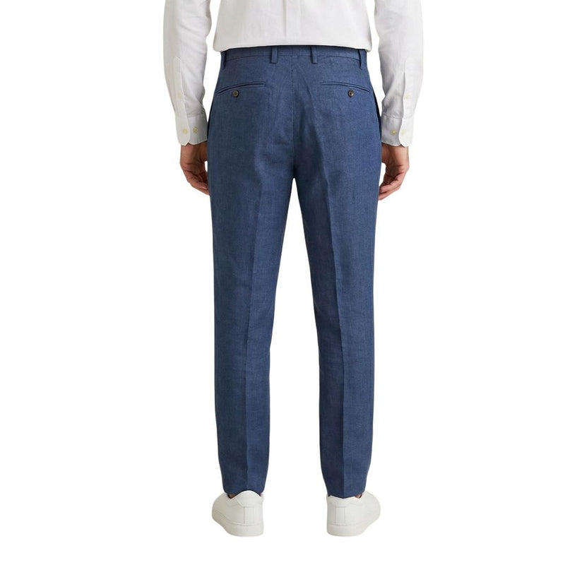 Borghese PSE579GR Blue Linen Casual Pants for Men