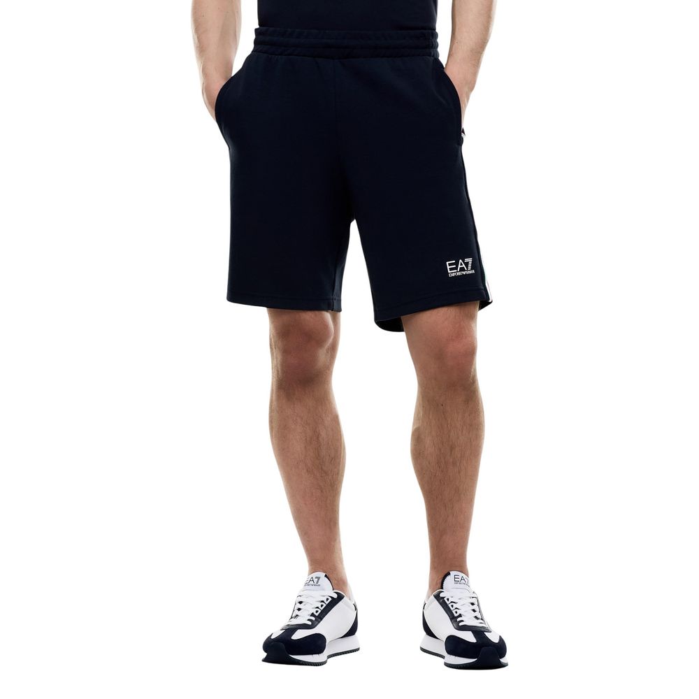 EA7 Emporio Armani Blue Cotton Knee Length