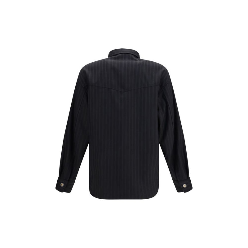 Versace Black Wool Oves Aries Shirt