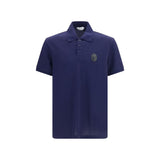 Versace Blue Cotton Polo Shirt