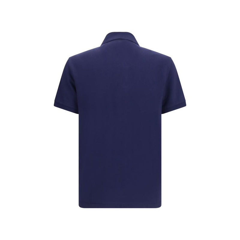 Versace Blue Cotton Polo Shirt - Classic Fit