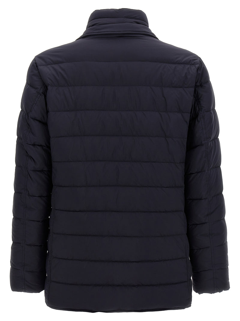 Herno Blue Polyamide Jacket - Quilted Nylon Blazer for Men