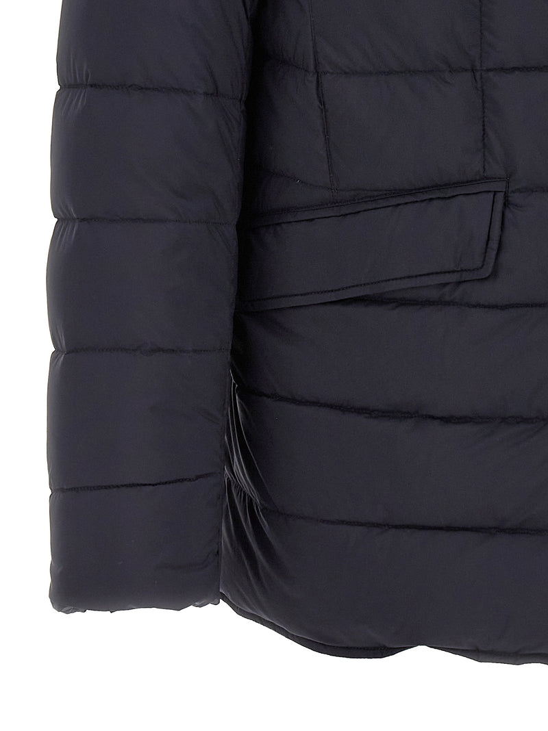 Herno Blue Polyamide Jacket - Quilted Nylon Blazer for Men