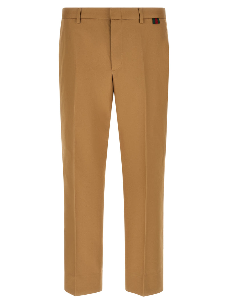 Gucci Beige Cotton Casual Pants - Stylish & Comfortable
