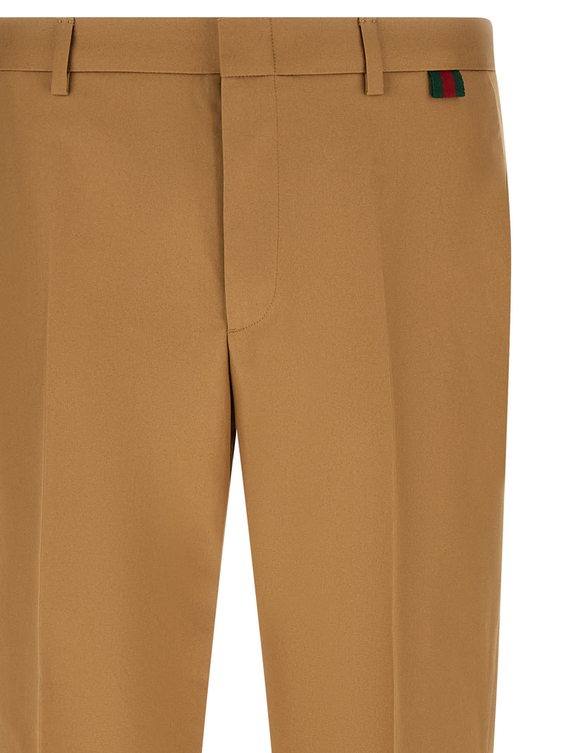 Gucci Beige Cotton Casual Pants - Stylish & Comfortable