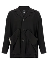 Y-3 Black Wool Blazer