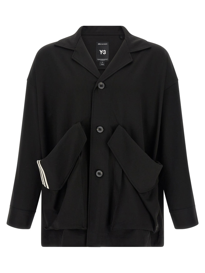 Y-3 Black Wool Blazer - Avant-Garde Urban Elegance