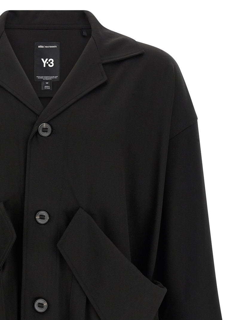 Y-3 Black Wool Blazer - Avant-Garde Urban Elegance