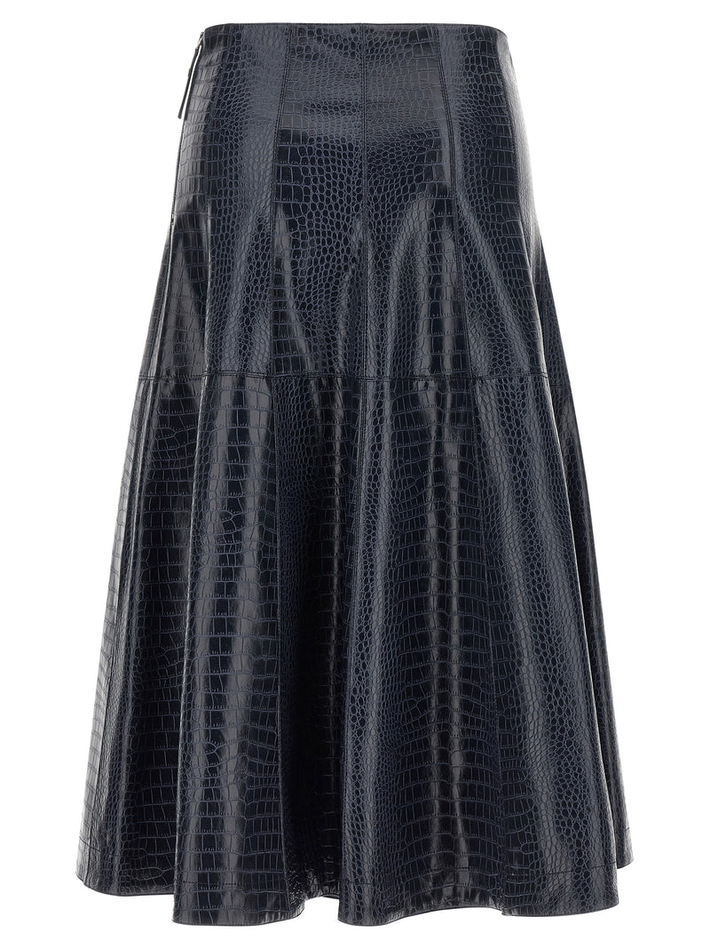 PINKO Antinori Blue Viscose Midi Skirt