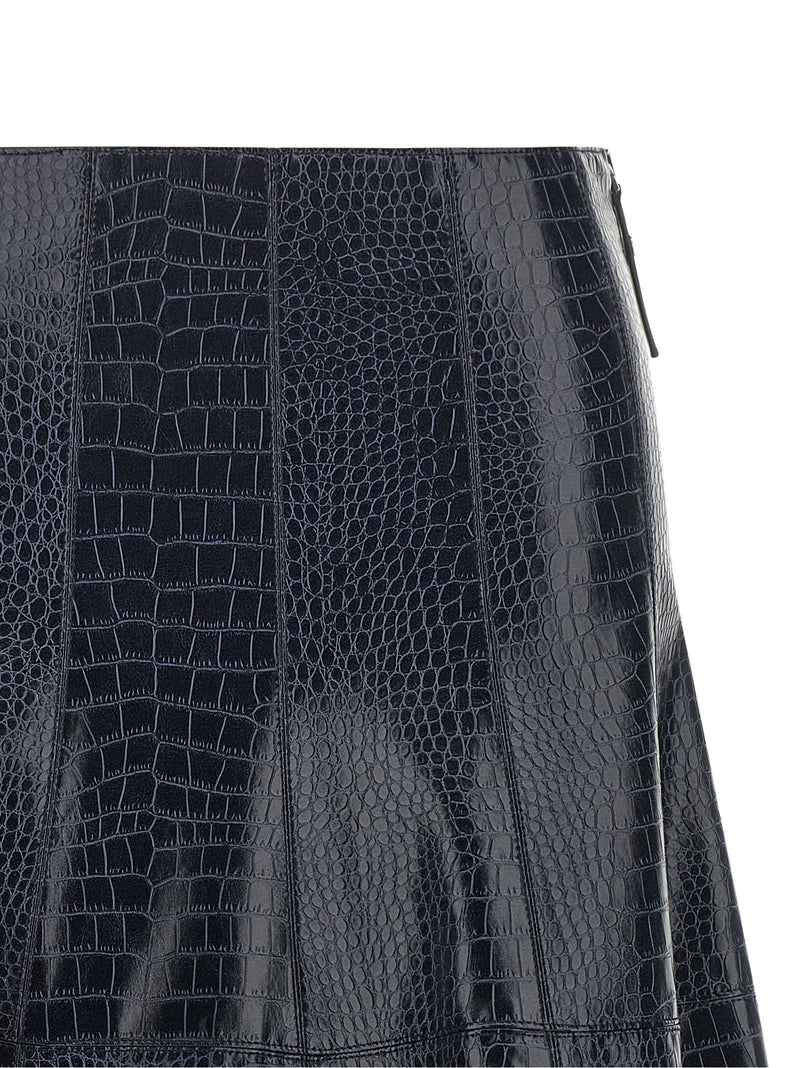 PINKO Antinori Blue Viscose Midi Skirt