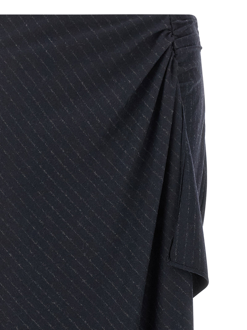 PINKO Capena Blue Polyester Mini Skirt