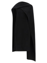 Khaite Black Virgin Wool Midi Dress