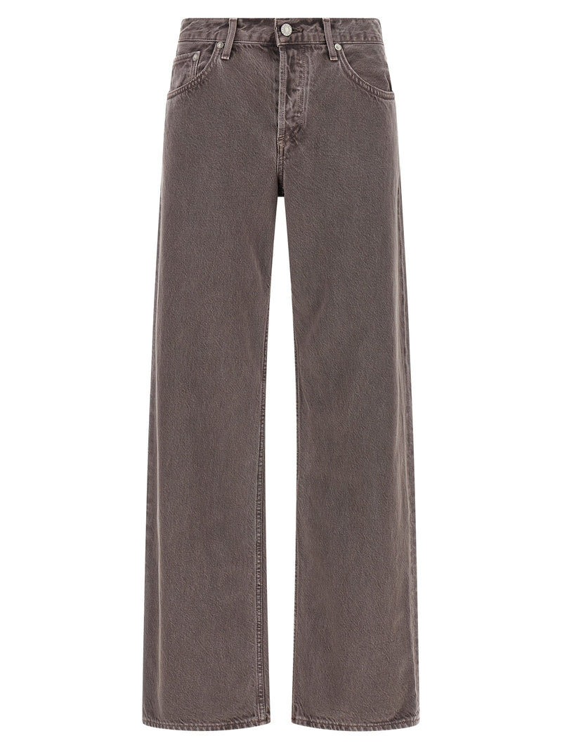Agolde Purple Cotton Low Rise Loose Relaxed Fit Jeans