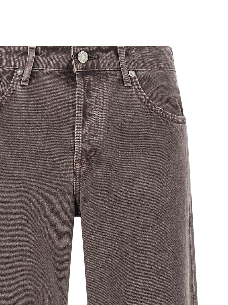 Agolde Purple Cotton Low Rise Loose Relaxed Fit Jeans