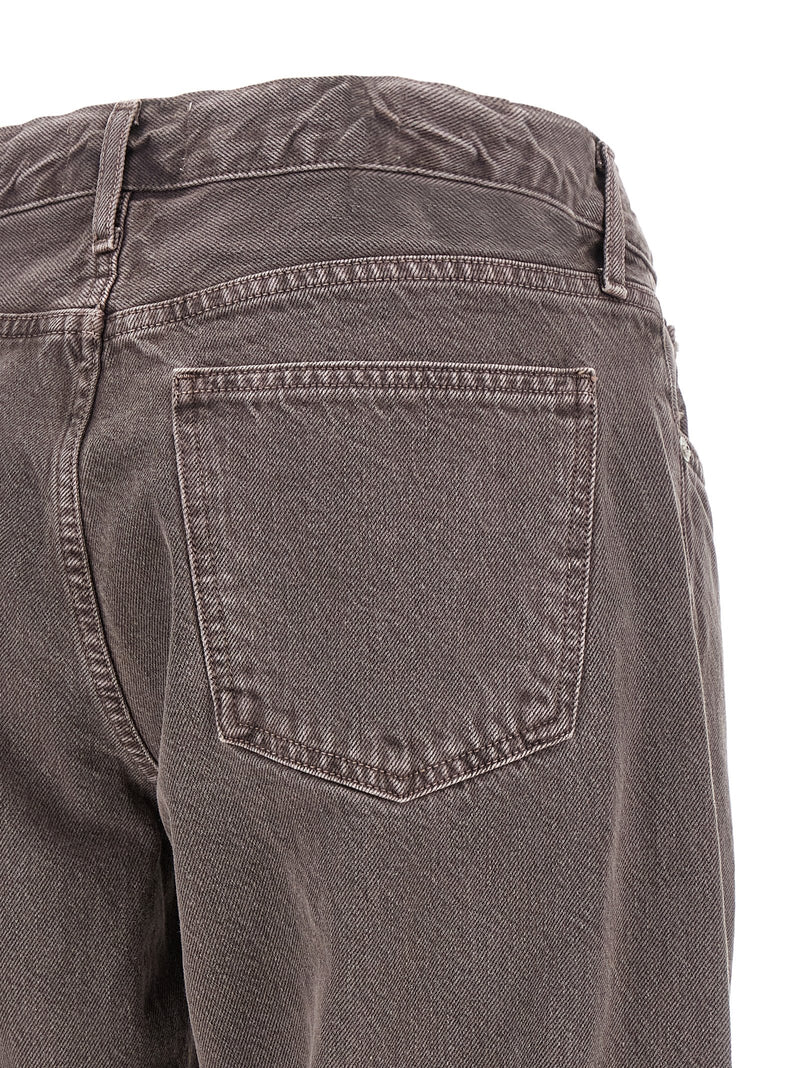 Agolde Purple Cotton Low Rise Loose Relaxed Fit Jeans