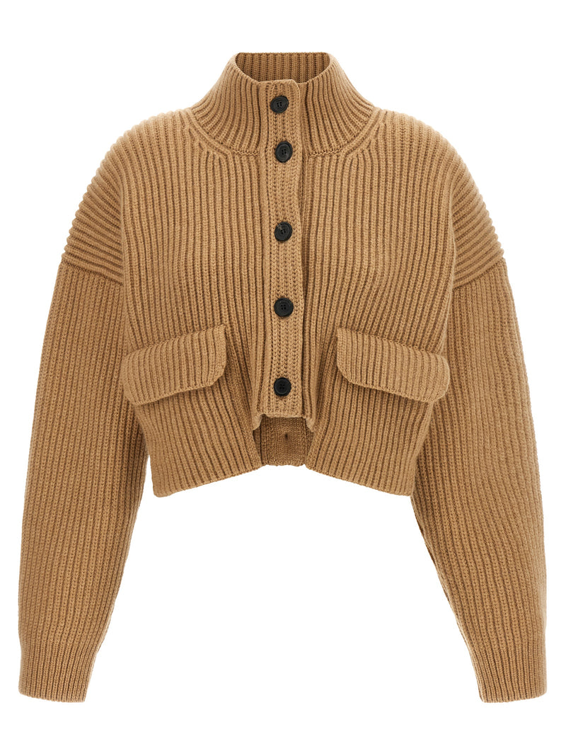 Khaite Eita Beige Cashmere Cardigan