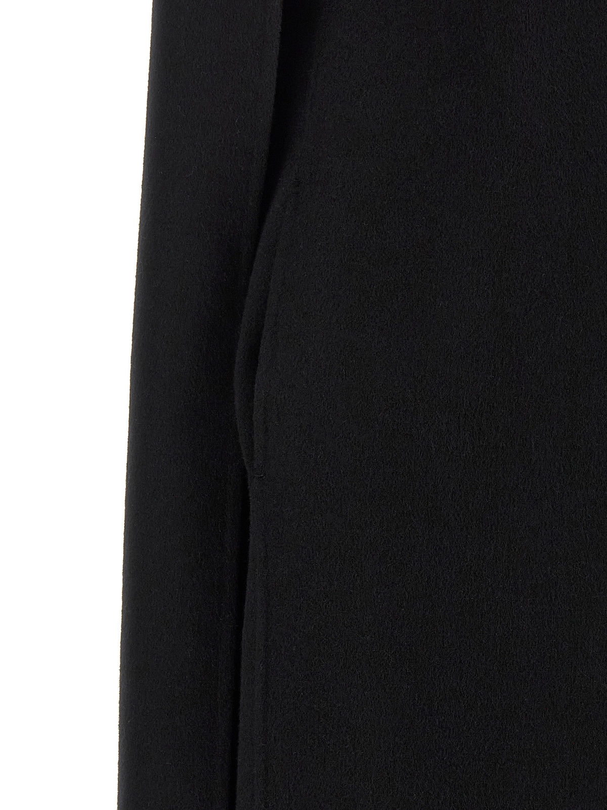 Khaite Black Virgin Wool Midi Dress