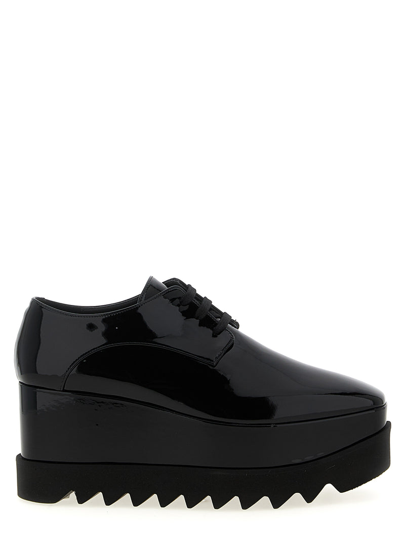 Stella McCartney Monochrome Elyse Black Wedge Sandals