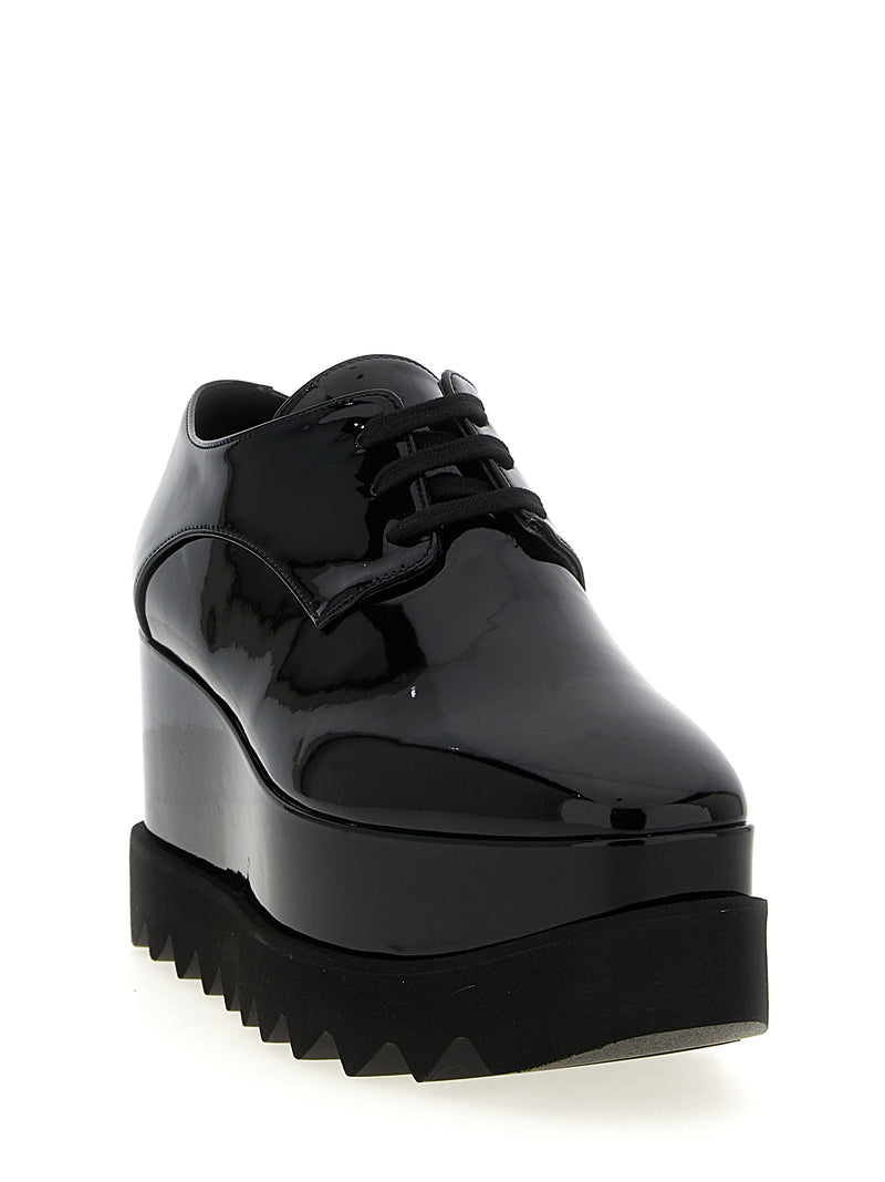 Stella McCartney Monochrome Elyse Black Wedge Sandals