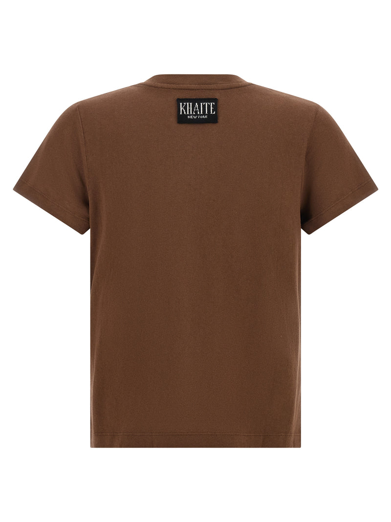 Khaite Emmylou Brown Cotton T-Shirt for Women