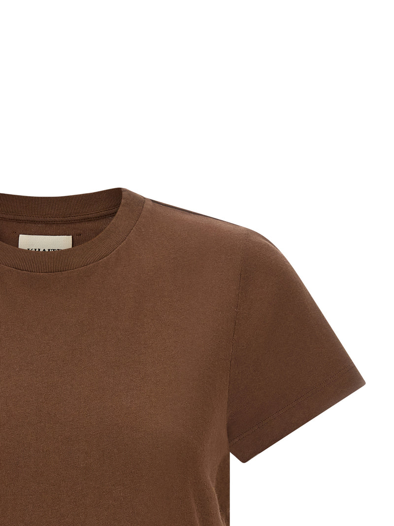 Khaite Emmylou Brown Cotton T-Shirt for Women