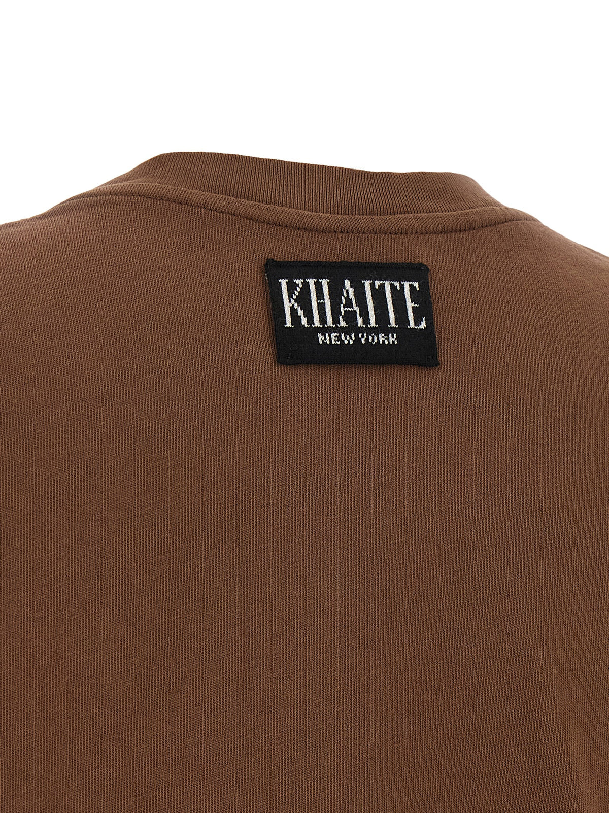 Khaite Brown Cotton T-Shirt