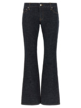 Khaite Blue Cotton Flared Jeans