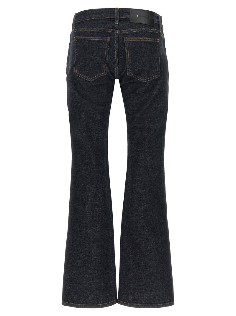 Khaite Blue Cotton Flared Jeans - Conforti Model