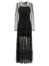 Twinset Black Polyamide Long Dress