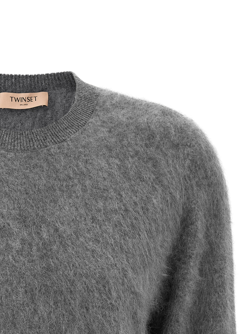 Twinset Gray Wool Cardigan - Luxurious Knitwear for Women