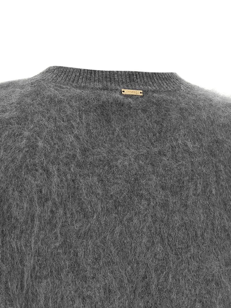 Twinset Gray Wool Cardigan - Luxurious Knitwear for Women