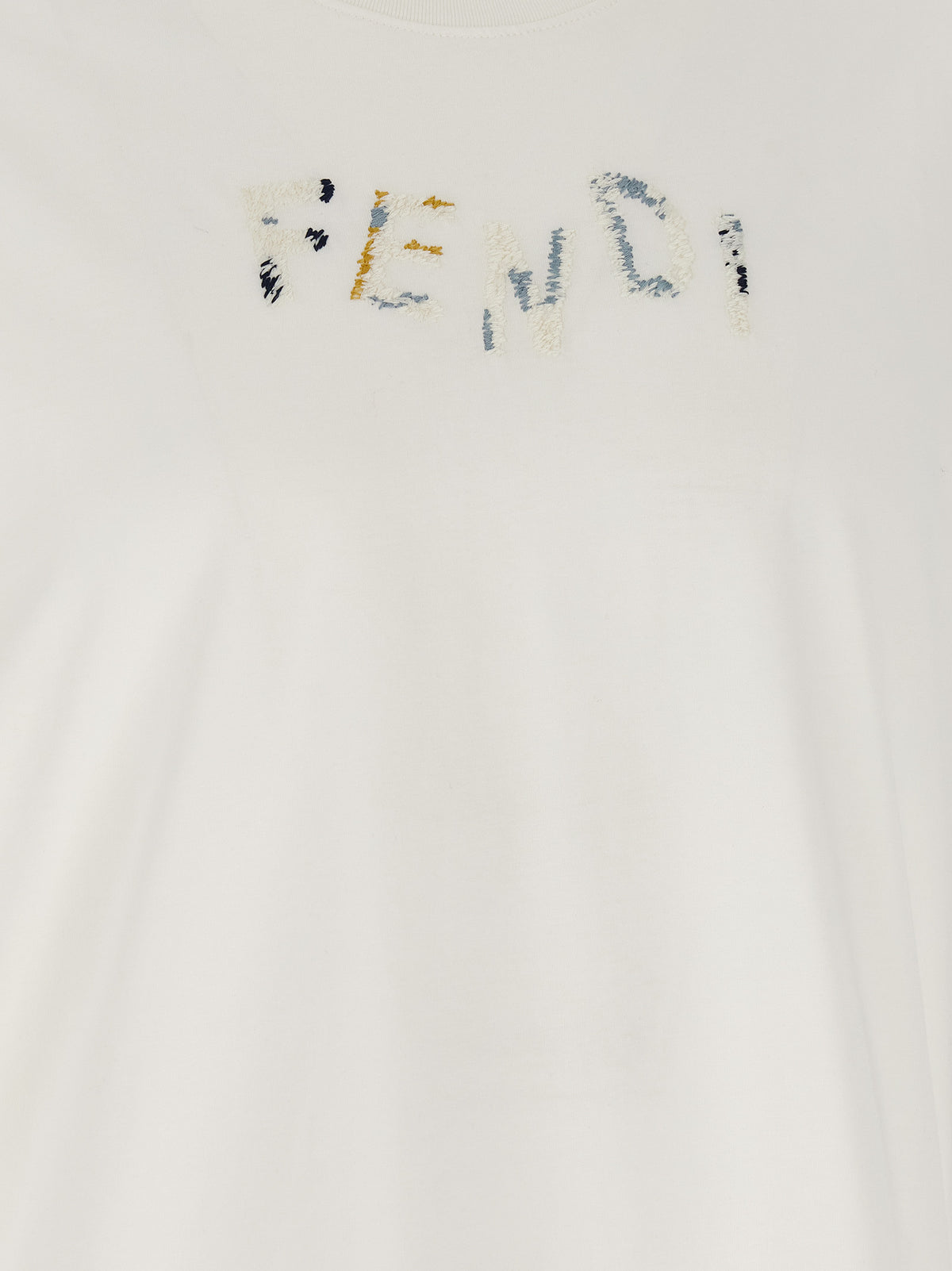 Fendi White Cotton T-Shirt