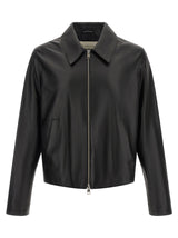 Ami Paris Black Lamb Leather Leather Jacket