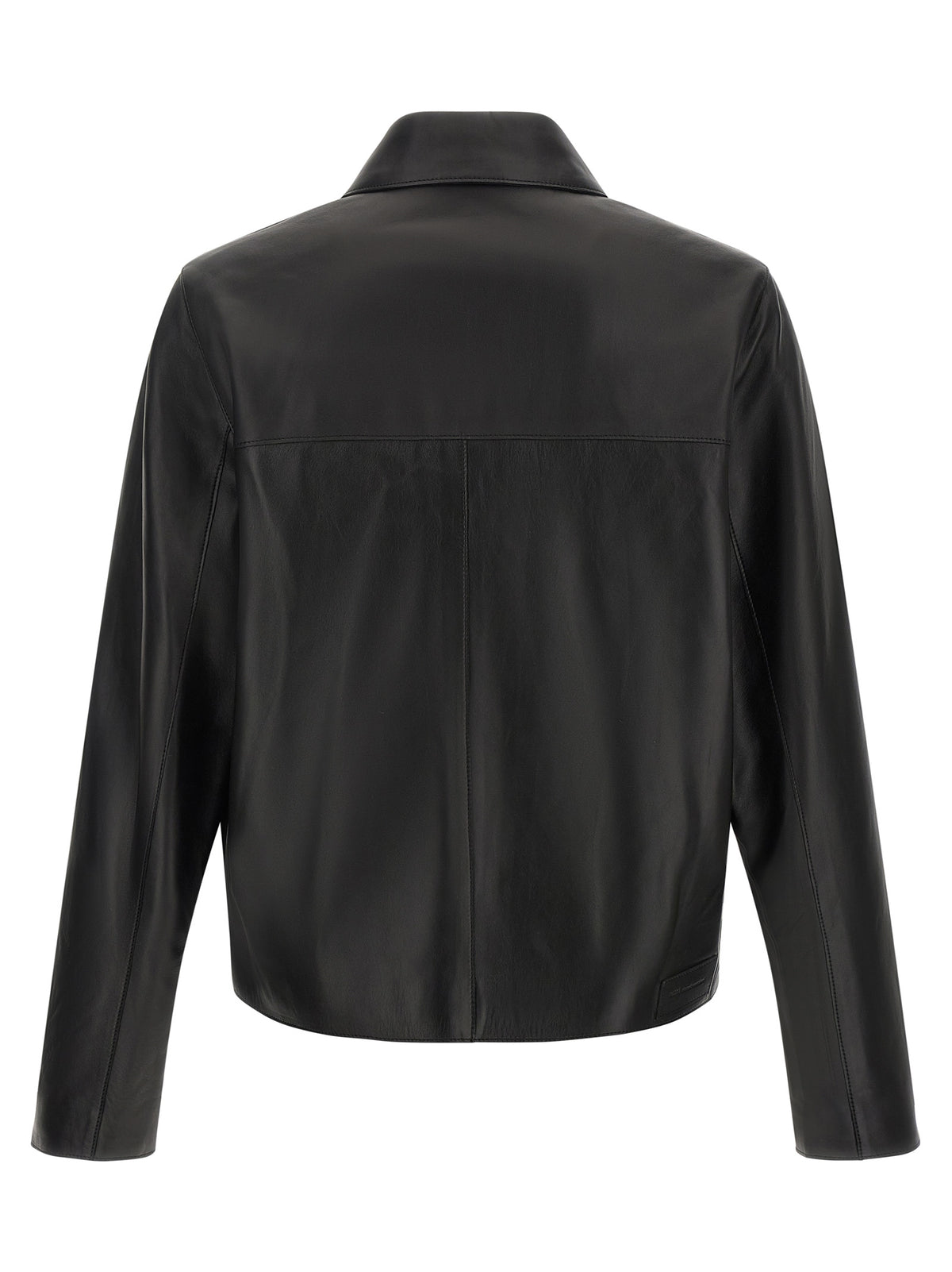 Ami Paris Black Lamb Leather Leather Jacket